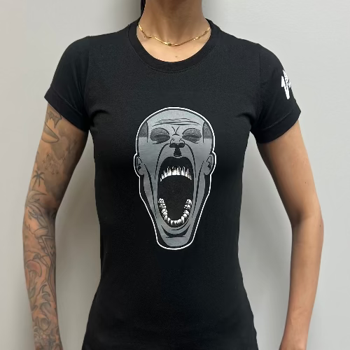 Ladies "Logo Only" Unruly Records Black Tee