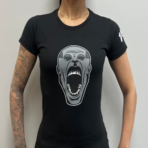 Ladies "Logo Only" Unruly Records Black Tee